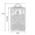 Pt950 Platinum Chinese Zodiac Rat Guardian - Thousand-Handed Guanyin Pendant